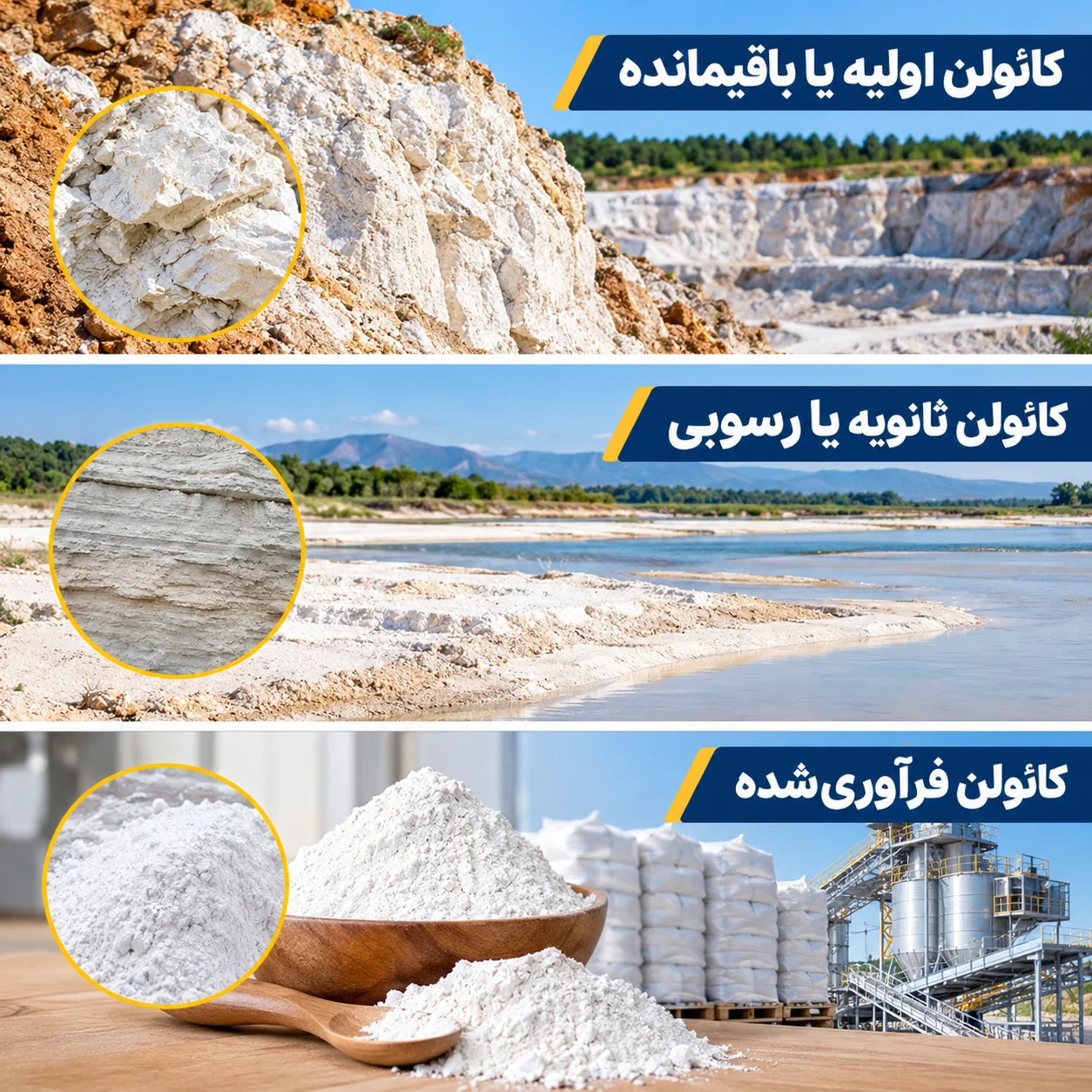 انواع کائولن