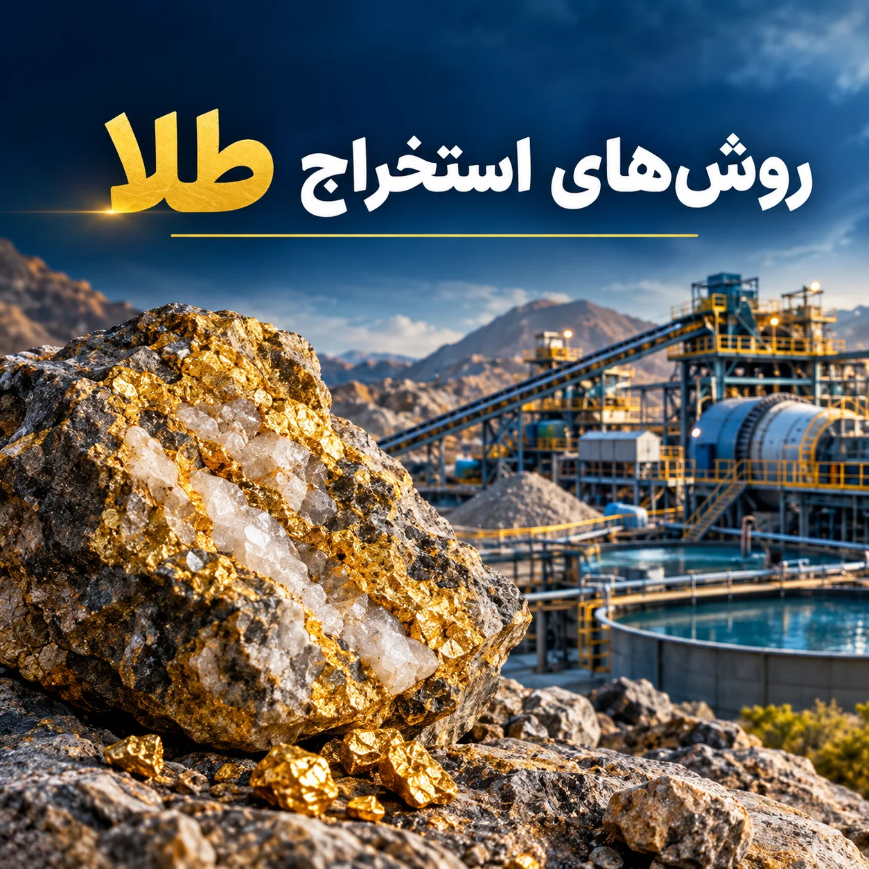 روش‌های استخراج طلا از خاک و سنگ و روش‌های فرآوری کانسنگ‌های طلادار